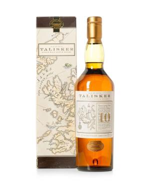 Talisker 10 Year Old Old Map Label with Presentation Carton