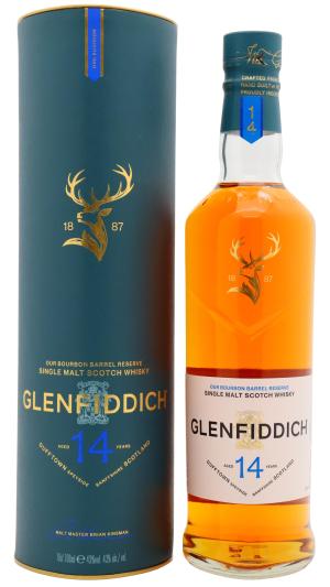 Glenfiddich 14 year old Bourbon Barrel Reserve Speyside Single Malt Scotch Whisky 70cl 43 ABV