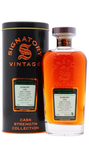 Glenlivet 14 year old Signatory Vintage Cask Strength Collection Single Cask 901008 2006 Whisky 70cl 542 ABV