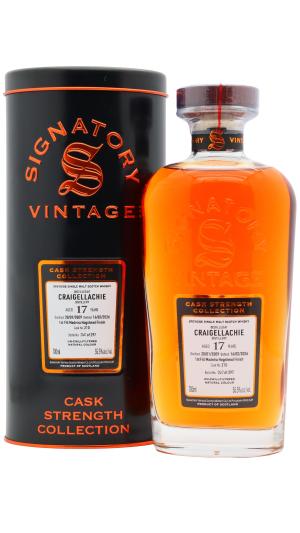 Craigellachie 17 year old Signatory Vintage Cask Strength Collection Single Cask 210 2009 Whisky 70cl 555 ABV