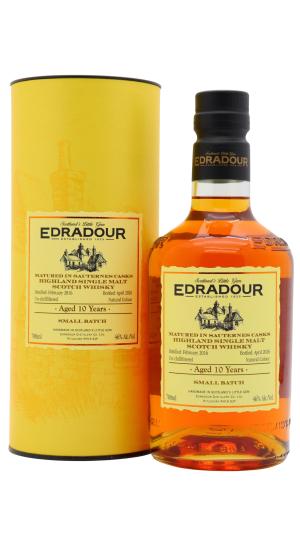 Edradour 10 year old Small Batch Sauternes Cask Single Malt Scotch 2016 Whisky 70cl 46 ABV