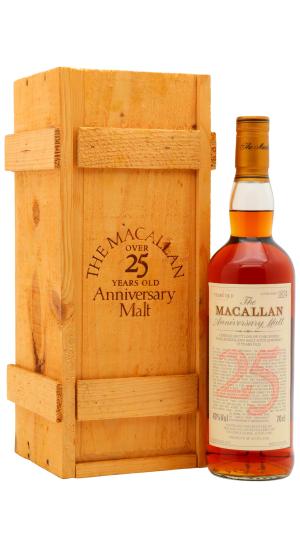 The Macallan 25 year old 1998 Release Anniversary Malt Highland Single Malt Scotch 1972 Whisky 70cl 43 ABV