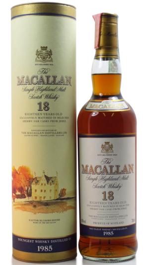 The Macallan 18 year old 2003 Release Sherry Oak Highland Single Malt Scotch 1985 Whisky 70cl 43 ABV