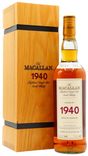 The Macallan 35 year old Fine Rare Single Malt Scotch 1940 Whisky 70cl 43 ABV