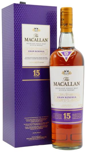 The Macallan 15 year old Gran Reserva 2017 Edition Single Malt Scotch Whisky 70cl 43 ABV