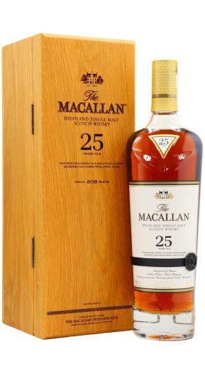 The Macallan 25 year old 2018 Release Sherry Oak Highland Single Malt Scotch Whisky 70cl 43 ABV