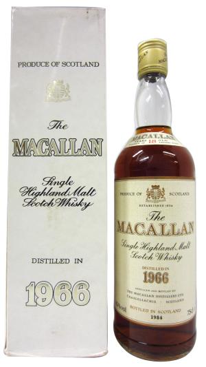 The Macallan 18 year old 1984 Release Sherry Oak Highland Single Malt Scotch 1966 Whisky 75cl 43 ABV