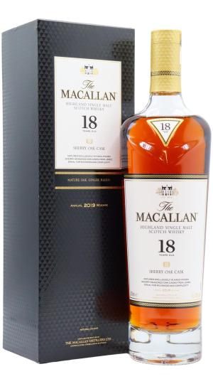 The Macallan 18 year old 2019 Release Sherry Oak Highland Single Malt Scotch Whisky 70cl 43 ABV