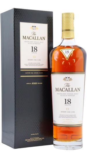 The Macallan 18 year old 2022 Release Sherry Oak Highland Single Malt Scotch Whisky 70cl 43 ABV