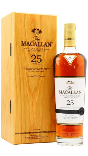 The Macallan 25 year old 2023 Release Sherry Oak Highland Single Malt Scotch Whisky 70cl 43 ABV