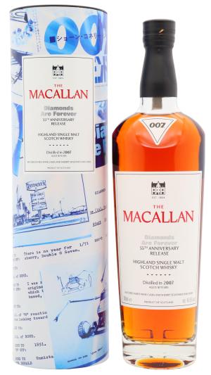 The Macallan 18 year old James Bond Diamonds Are Forever 55th Anniversary Release Single Malt Scotch 2007 Whisky 70cl 455 ABV0