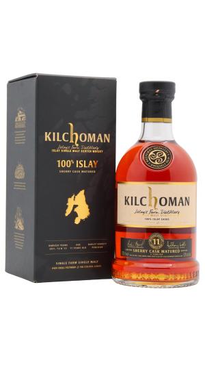 Kilchoman 11 year old 100 Islay Sherry Cask Matured Single Malt Scotch Whisky 70cl 50 ABV