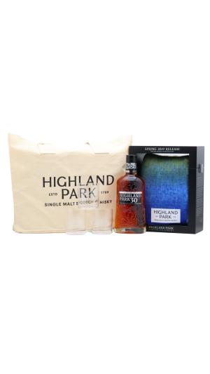 Highland Park 30 year old Spring 2019 Release Single Malt Scotch 1989 Whisky 70cl 452 ABV Includes Glasses Scarf Tote Bag