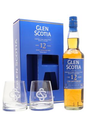 Glen Scotia 12 Year Old Glass Set Campbeltown Whisky