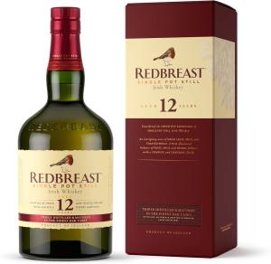 Redbreast 12 Year Old Single Pot Still Irish Whiskey with Gift Box 70cl 40 ABV Bourbon Sherry Cask Maturation Rich Fruit Spice Smooth Finish Gold Winning Irish Whiskey