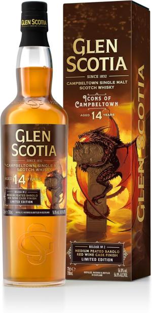 Glen Scotia Whisky Icons of Campbeltown Release No2 70cl 568 ABV 14Yearold Single Malt Whisky Maritime Salinity and Smoky Peat Beautifully Balanced by Candied Red Fruits