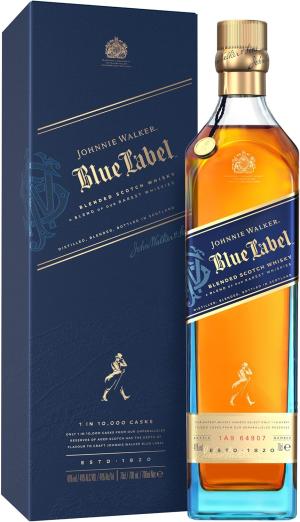 Johnnie Walker Blue Label Blended Scotch Whisky 40 vol 70cl Great for Drinks Connoisseurs Exquisite Scottish Whisky with Gift Box