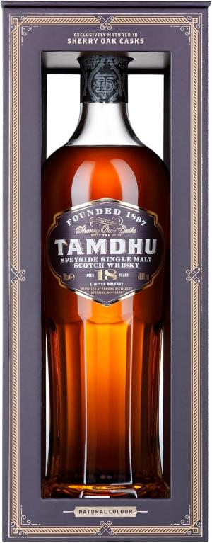 Tamdhu 18 Year Old 70cl 468 ABV Speyside Single Malt Scotch Whisky Notes of Cherries and Red Apple AwardWinning Matured in Sherry Casks Natural Colour Ideal for Gifting