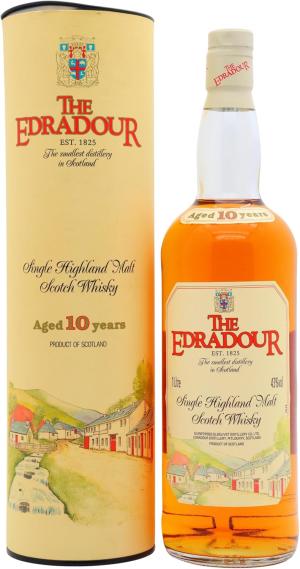 Edradour 10 year old Single Highland Malt Scotch Whisky 100cl 43 ABV 1990s Bottling 1 Litre