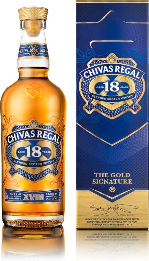 Chivas Regal 18 Year Old Whisky with Giftbox 70cl Rich MultiLayered Character with 85 Unique Flavour Notes Velvety Texture AwardWinning