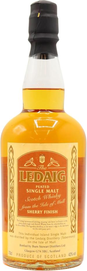 Ledaig Peated Single Malt Sherry Finish old bottle Whisky 70cl 42 ABV