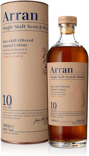 Arran 10 Year Old Single Malt Whisky 70cl 46 ABV Premium Single Malt Scotch Isle Of Arran
