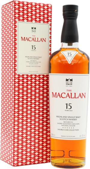 The Macallan Double Cask Highland Single Malt Scotch 15 year old Whisky 70cl 43 ABV