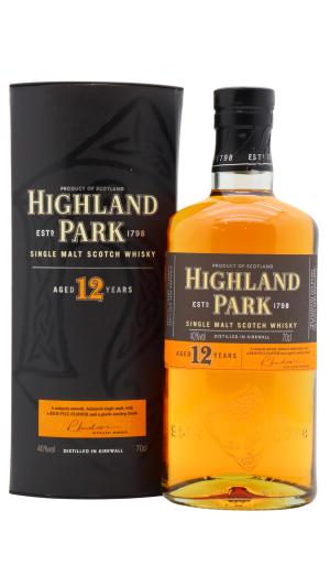 Highland Park 12 year old Single Malt Scotch Whisky 70cl 40 ABV Old Bottling