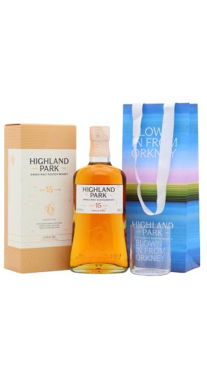 Highland Park 15 year old Single Malt Scotch Whisky 70cl 44 ABV Includes Branded Glass Gift Bag