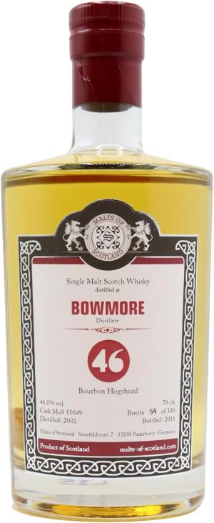 Bowmore 14 year old Bartels Single Cask 15049 2001 Whisky 70cl 46 ABV