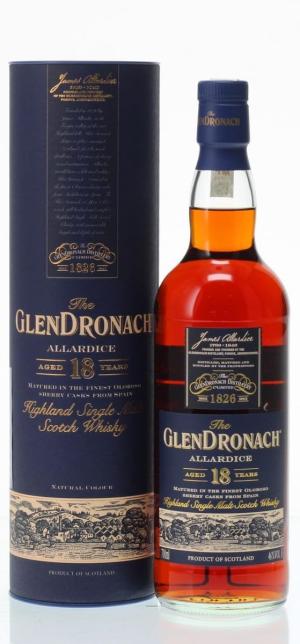 Glendronach 18 Year Old Allardice Single Malt Scotch Whisky Old Packaging