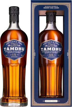 Tamdhu 15 Year Old 70cl 46 ABV Speyside Single Malt Scotch Whisky Matured Exclusively in Sherry Casks for Summer Fruit Flavour Natural Colour Ideal for Gifting