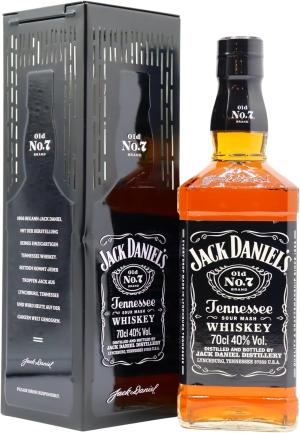 Jack Daniels Old No 7 Metal Tin German Bottling Whiskey 70cl 40 ABV