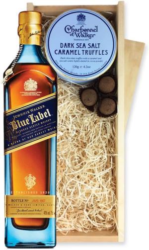Johnnie Walker Blue Label And Dark Sea Salt Charbonnel Chocolates Box