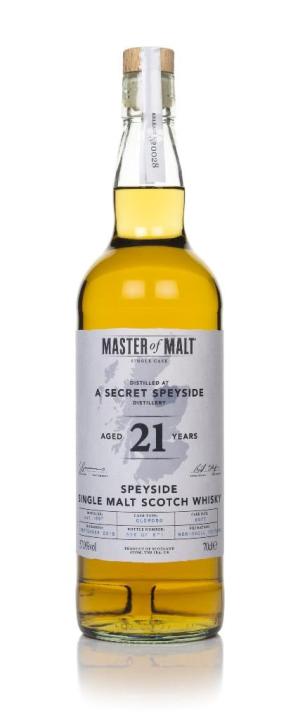 Secret Speyside Distillery 21 Year Old Single Cask Master of Malt Single Malt Whisky