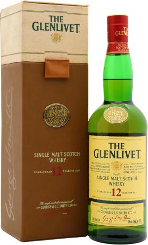 Glenlivet Single Malt Scotch 12 year old Whisky 70cl 40 ABV Old Bottling