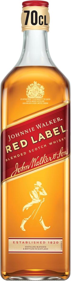 Johnnie Walker Red Label Blended Scotch Whisky 40 Vol 70cl Iconic Scottish Whisky Enjoy Neat Or In Mixed Drinks Blended From Up To 35 Whiskies Notes Of Smoke Cinnamon Honey