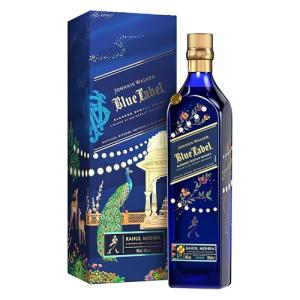 Johnnie Walker Blue Label Limited Edition 40 vol 70cl Blended Scotch Whisky Designed by Rahul Mishra Rich Spice Sweetness Dark Chocolate Luxuriously Smoky Finish