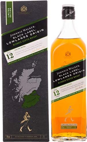 Johnnie Walker Black Label Limited Edition Lowlands Origin Blended Scotch Whisky 42 vol 1L Scottish Whisky Notes of Creamy Vanilla Toffee Spice Serve Neat or in Mixed Drinks