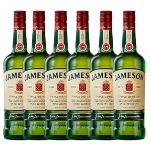 Jameson Original Triple Distilled Blended Irish Whiskey 40 vol 70cl Sweet Salty Whiskey Irish Whisky with Spicy Wood and Sweet Notes gifts for men Chritmas Pack of 6 bottles 75cl