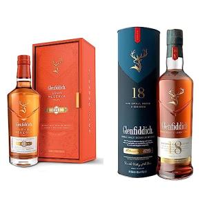 Glenfiddich 21 Year Old Single Malt Scotch Whisky with Gift Box 70cl 18 Year Old Single Malt Scotch Whisky with Gift Box 70cl