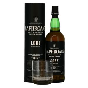 Laphroaig Lore Single Malt Whisky 70cl Branded Glass