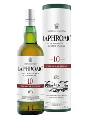 Laphroaig 10 Year Old Sherry Oak Finish Islay Single Malt Scotch Whisky Distillery bottling