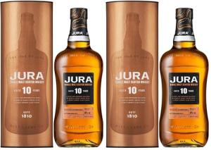 Jura Aged 10 Years Single Malt Scotch Whisky 700ml Pack of 2