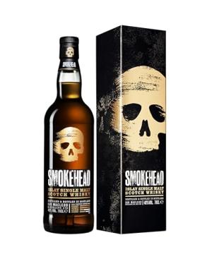 Smokehead Islay Peated Single Malt Scotch Whisky Gift Box Included Heavily Peated Bonfire Smoke Lemon Spice Honey Smoky Islay Malt 70cl 40 ABV Whisky Gift for Fathers Day