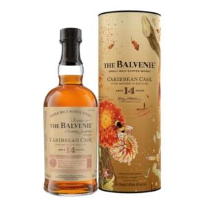 THE BALVENIE Caribbean Cask 14 Year Old Single Malt Scotch Whisky Extra Matured In Rum Cask Traditional Smooth Honeyed Character Creamy Toffee Fresh Fruit Notes 43 ABV 70 cl