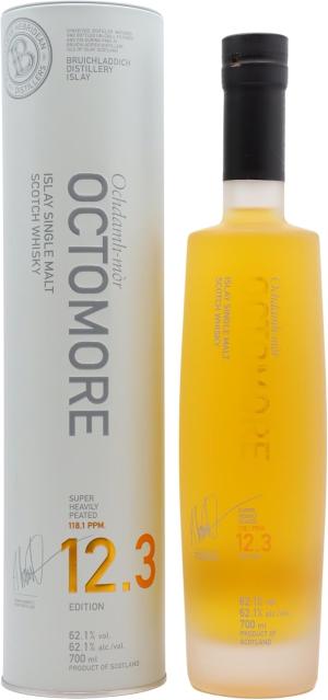 Octomore 123 Islay Single Malt 5 year old Whisky 70cl 621 ABV