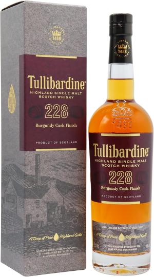 Tullibardine 228 Burgundy Cask Finish Single Malt Whisky 70cl 43 ABV
