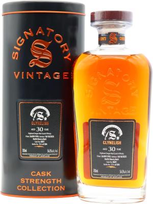 Clynelish Signatory Vintage Symingtons Choice Single Cask 8681 30 year old Whisky 70cl 545 ABV
