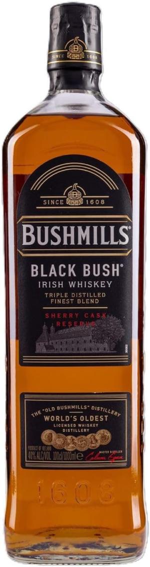 Bushmills Black Bush Irish Whiskey 40 ABV 1L AwardWinning Rich Dried Fruit Nutty Sherry Cask Notes Sipping Mixing Gifts